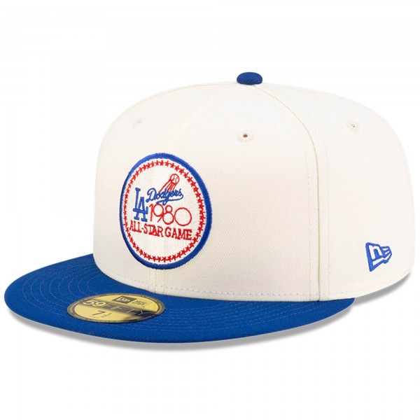 Бейсболка Los Angeles Dodgers New Era x Diet Starts Monday Cream/Royal 1980 MLB All-Star Game Novelty Collection 59FIFTY