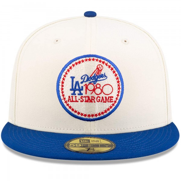 Бейсболка Los Angeles Dodgers New Era x Diet Starts Monday Cream/Royal 1980 MLB All-Star Game Novelty Collection 59FIFTY