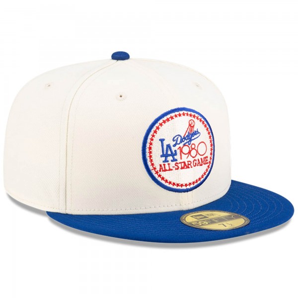 Бейсболка Los Angeles Dodgers New Era x Diet Starts Monday Cream/Royal 1980 MLB All-Star Game Novelty Collection 59FIFTY