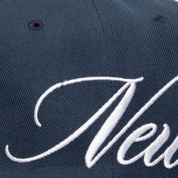 New York Yankees Mitchell & Ness Navy Just Don x MLB Lux Script Snapback Hat