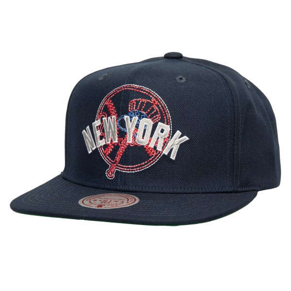 New York Yankees Mitchell & Ness Navy Double Up Snapback Hat