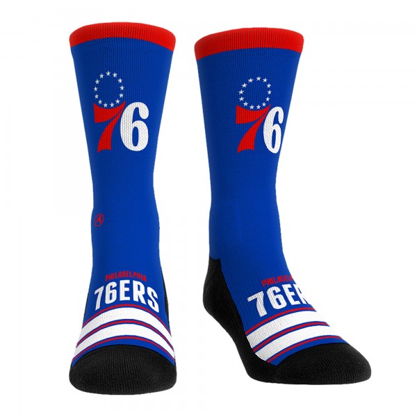 Unisex Philadelphia 76ers Rock Em Socks Gametime Stripe Crew Socks