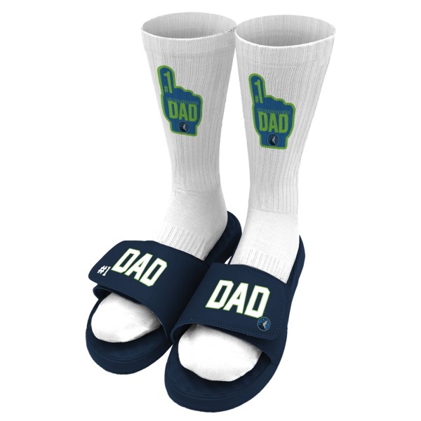 Носки и шлепки Minnesota Timberwolves ISlide Unisex #1 Dad - Navy