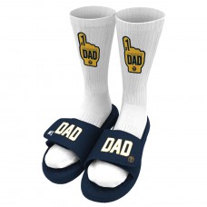 Шлепки Unisex Denver Nuggets ISlide Navy #1 Dad Socks & Bundle