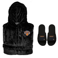 New York Knicks ISlide Dad Robe & Slide Sandals Bundle