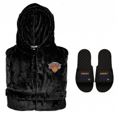 New York Knicks ISlide Dad Robe & Slide Sandals Bundle