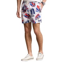 Шорты Поло Team USA Ralph Lauren 2024 Summer Olympics Villagewear Allover Print - White