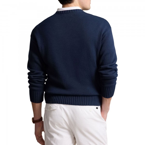 Поло Team USA Ralph Lauren 2024 Summer Olympics Villagewear Crewneck Sweater - Navy