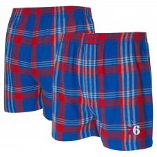Philadelphia 76ers Concepts Sport Royal Region Flannel Boxer Short