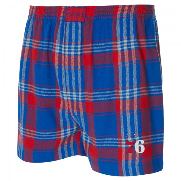 Philadelphia 76ers Concepts Sport Royal Region Flannel Boxer Short