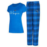 Женские штаны Orlando Magic Concepts Sport Blue/Black Vector Top & Flannel Sleep Set