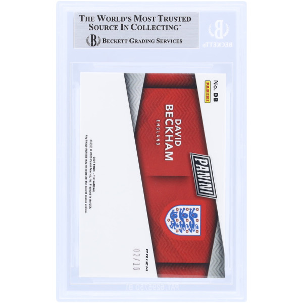 Карточка David Beckham England National Team 2023 Panini National Convention Color Blast #DB #2/10 BGS Authenticated 8.5 - 8.5,9,9,8 Subgrades