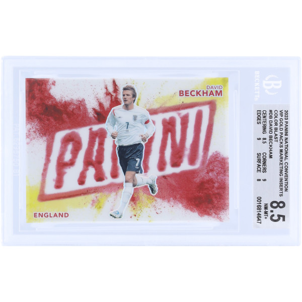 Карточка David Beckham England National Team 2023 Panini National Convention Color Blast #DB #2/10 BGS Authenticated 8.5 - 8.5,9,9,8 Subgrades