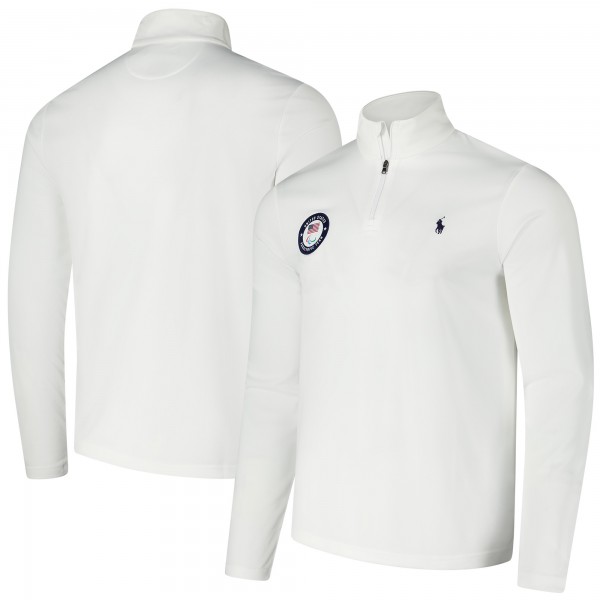 Поло U.S. Paralympics Ralph Lauren Villagewear Quarter-Zip Top - White