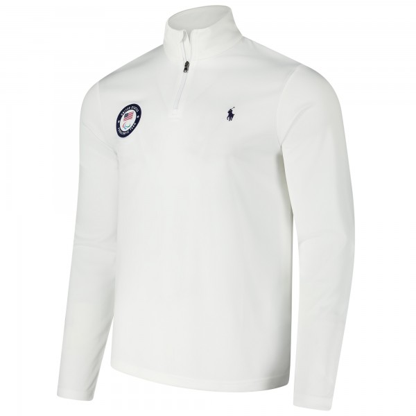 Поло U.S. Paralympics Ralph Lauren Villagewear Quarter-Zip Top - White