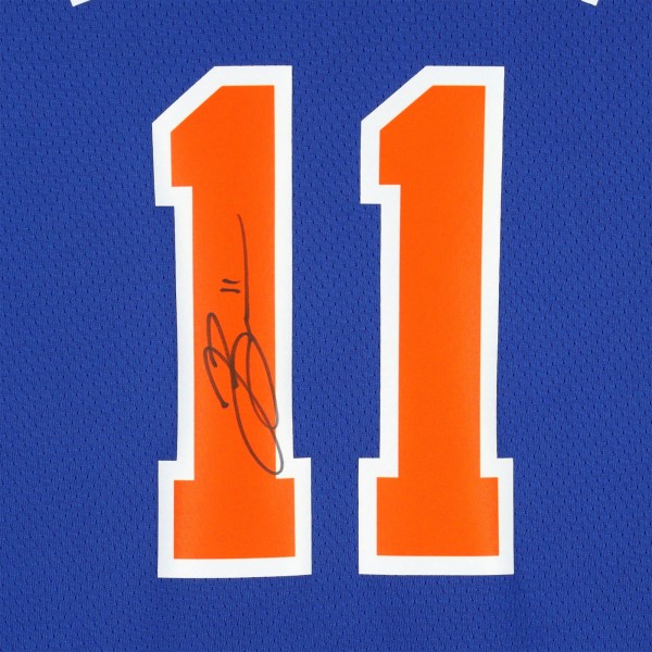 Jalen Brunson New York Knicks Autographed Fanatics Authentic Blue Nike Icon Edition Swingman Jersey