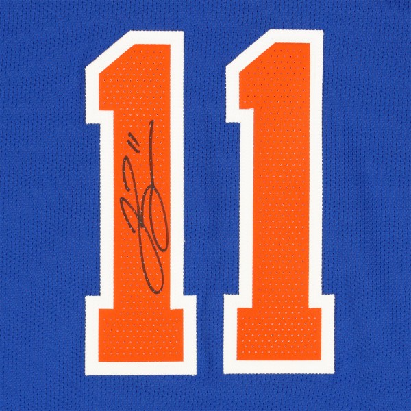 Jalen Brunson New York Knicks Autographed Fanatics Authentic Blue Nike Icon Edition Authentic Jersey