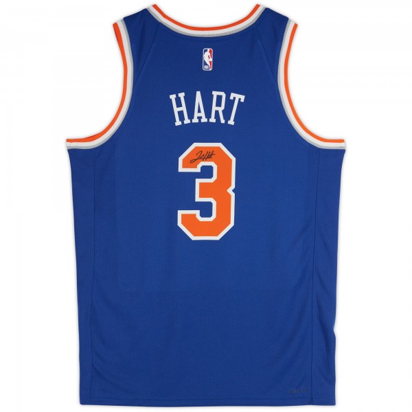 Josh Hart New York Knicks Autographed Fanatics Authentic Blue Nike 2022-23 Icon Edition Swingman Jersey