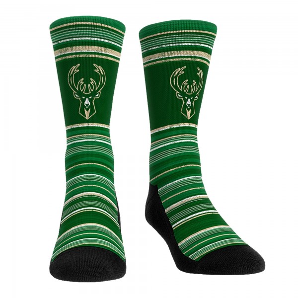 Milwaukee Bucks Rock Em Socks Primary Crew Socks & Boxer Briefs Combo Pack