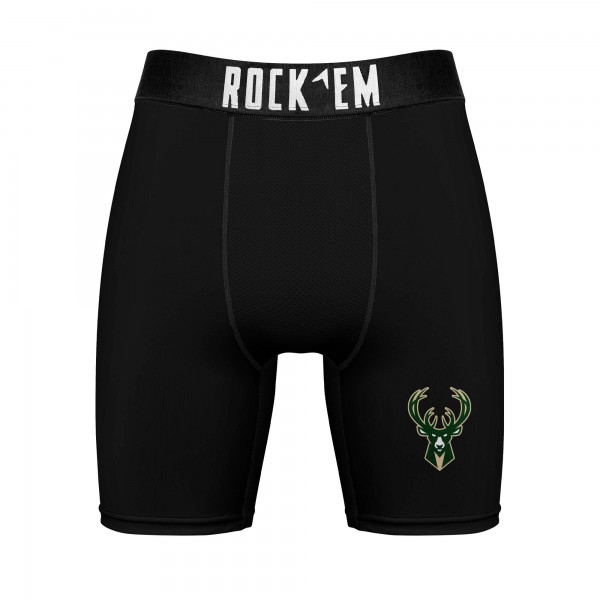 Milwaukee Bucks Rock Em Socks Primary Crew Socks & Boxer Briefs Combo Pack