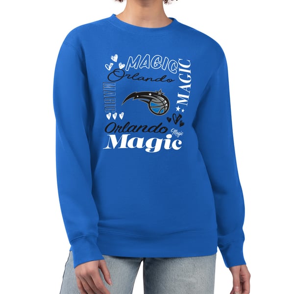 Женская свитшот Orlando Magic G-III 4Her by Carl Banks Blue Collage Team Graphic Fleece Pullover