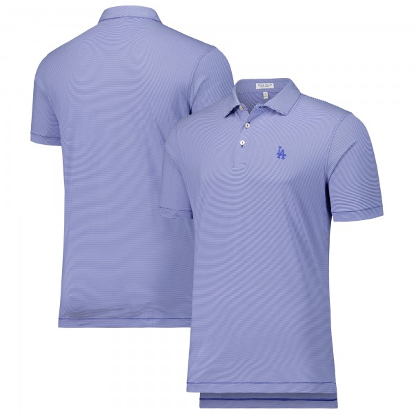Los Angeles Dodgers Peter Millar Royal Jubilee Stripe Stretch Jersey Polo