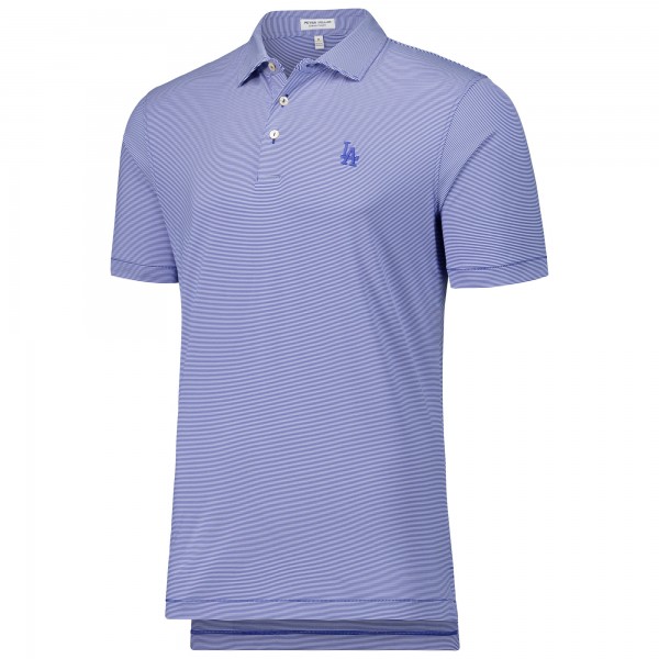 Los Angeles Dodgers Peter Millar Royal Jubilee Stripe Stretch Jersey Polo