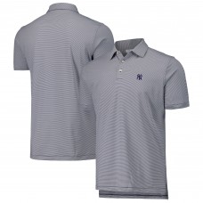 New York Yankees Peter Millar Navy Jubilee Stripe Stretch Jersey Polo