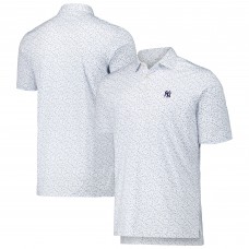 New York Yankees Peter Millar White Batter Up Performance Jersey Polo