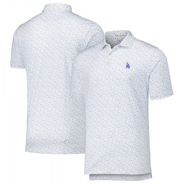 Los Angeles Dodgers Peter Millar White Batter Up Performance Jersey Polo