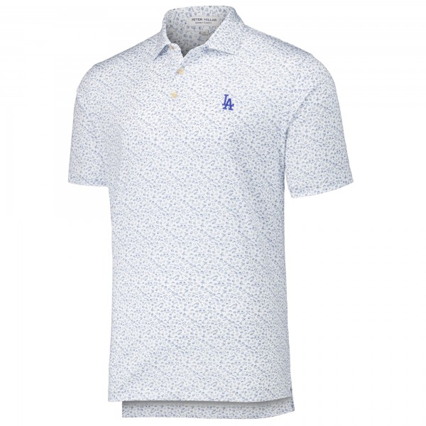 Los Angeles Dodgers Peter Millar White Batter Up Performance Jersey Polo