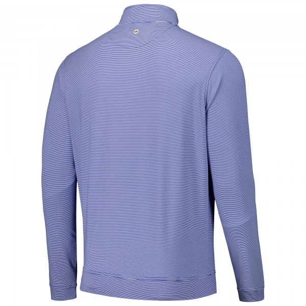 Los Angeles Dodgers Peter Millar Royal Perth Sugar Stripe Performance Quarter-Zip Top