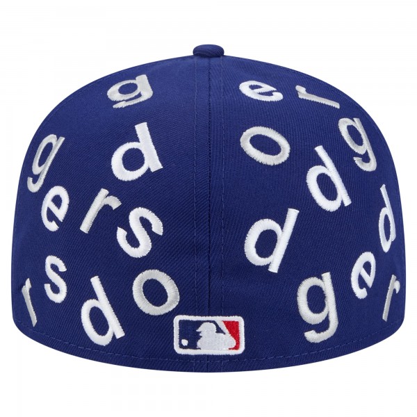 Бейсболка Los Angeles Dodgers New Era Royal Team Confetti 59FIFTY