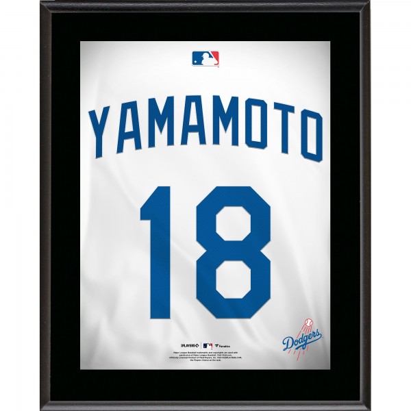 Yoshinobu Yamamoto Los Angeles Dodgers Fanatics Authentic 10.5 x 13 Jersey Number Sublimated Player Plaque