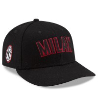 Бейсболка New York Yankees x AC Milan New Era Black Wordmark Low Profile 9FIFTY Stretch-Snap