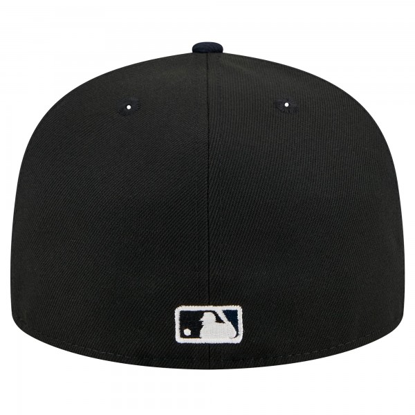 Бейсболка New York Yankees New Era Black Shadow Stitch 59FIFTY
