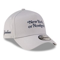 Бейсболка New York Yankees New Era Gray New York Or Nowhere A-Frame 9FORTY