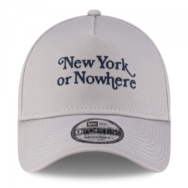 Бейсболка New York Yankees New Era Gray New York Or Nowhere A-Frame 9FORTY