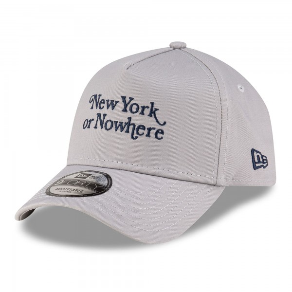 Бейсболка New York Yankees New Era Gray New York Or Nowhere A-Frame 9FORTY