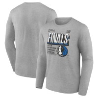 Футболка с длинным рукавом Dallas Mavericks 2024 Western Conference Champions Locker Room Post Up Move - Steel