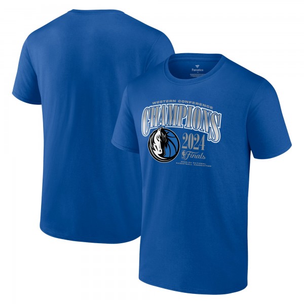 Футболка Dallas Mavericks 2024 Western Conference Champions Behind The Back Pass - Blue