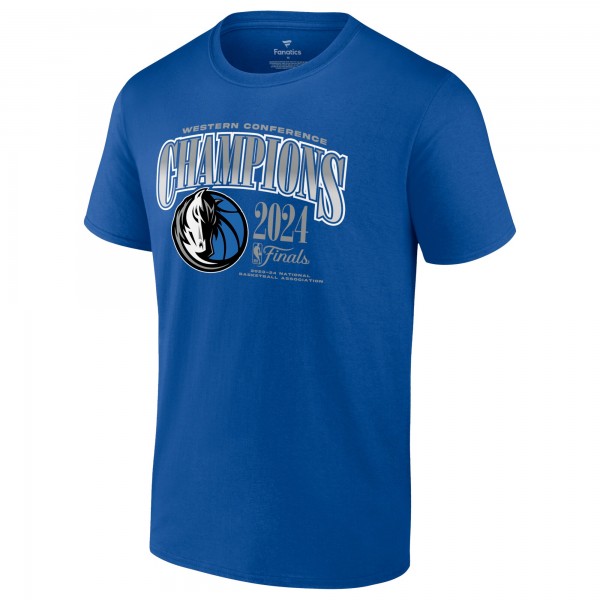 Футболка Dallas Mavericks 2024 Western Conference Champions Behind The Back Pass - Blue