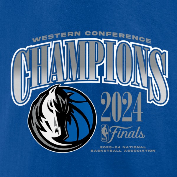 Футболка Dallas Mavericks 2024 Western Conference Champions Behind The Back Pass - Blue