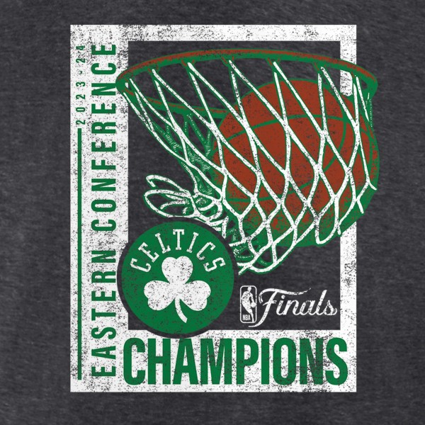 Футболка Boston Celtics 2024 Eastern Conference Champions Full Court Trap - Heather Charcoal