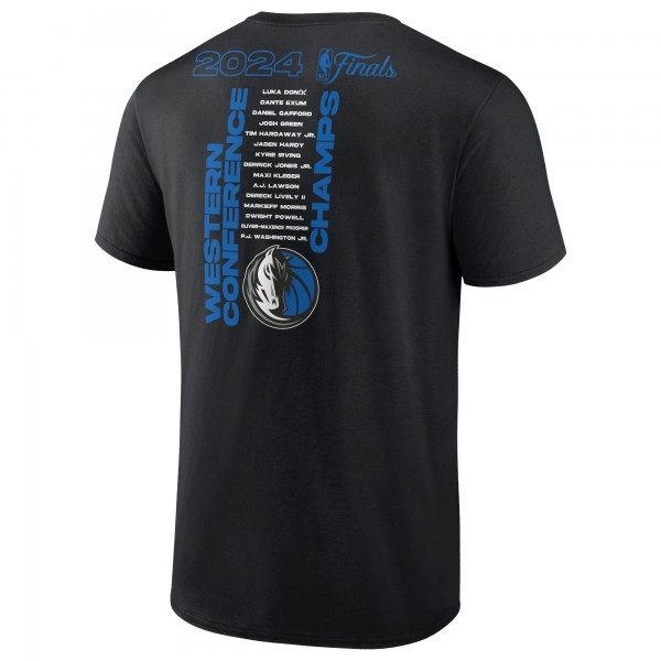 Футболка Dallas Mavericks 2024 Western Conference Champions Jump Ball Roster - Black