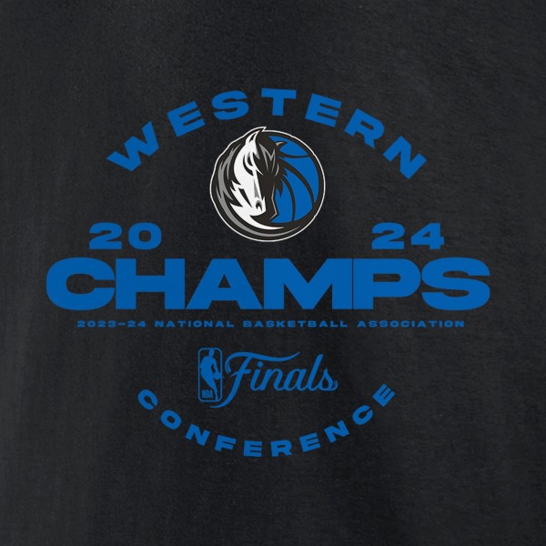 Футболка Dallas Mavericks 2024 Western Conference Champions Jump Ball Roster - Black