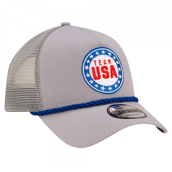 Бейсболка Looney Tunes x Team USA New Era Badge Trucker 9FORTY - Gray