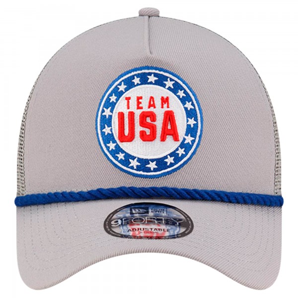 Бейсболка Looney Tunes x Team USA New Era Badge Trucker 9FORTY - Gray