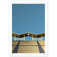 Los Angeles Dodgers Dodger Stadium 24 x 36 Minimalist Fine Art Print