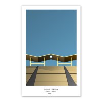 Los Angeles Dodgers Dodger Stadium 11x17 Minimalist Poster Print